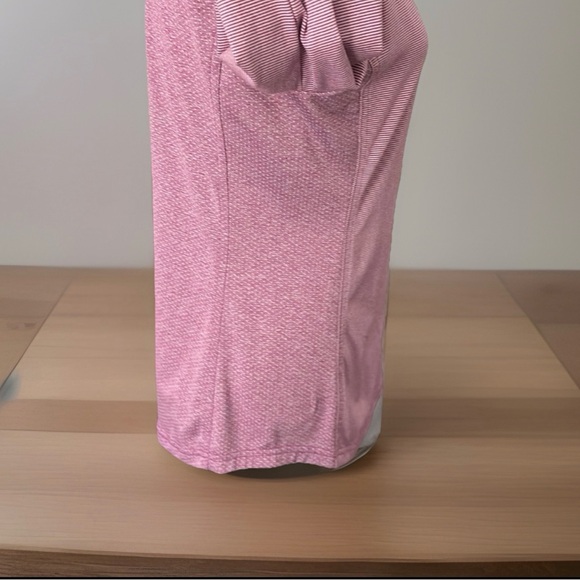 Prana, Women’s Button Down Shirt, Very Small Mauve&White Horizontal Stripes. Med - Picture 5 of 9